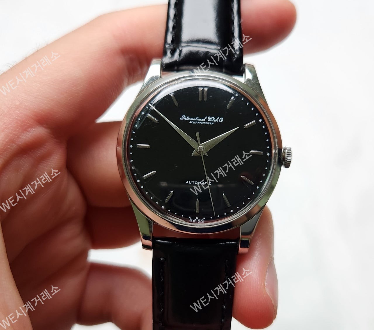 빈티지 IWC 샤프하우젠 Cal.853 명기 오토매틱 검판 칼침핸즈