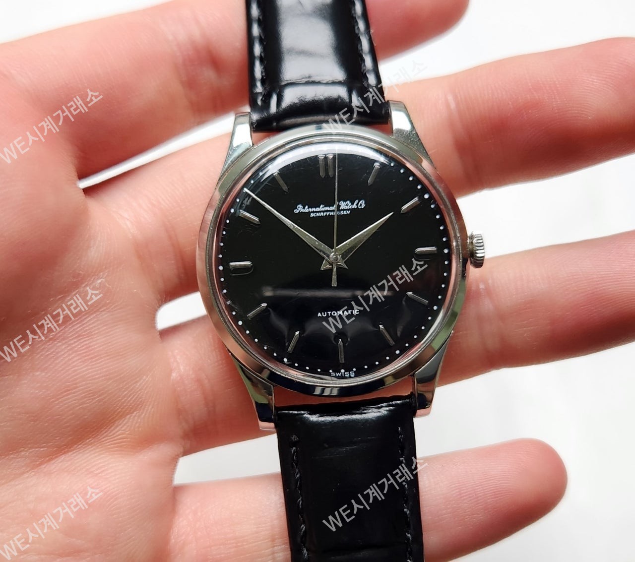 빈티지 IWC 샤프하우젠 Cal.853 명기 오토매틱 검판 칼침핸즈