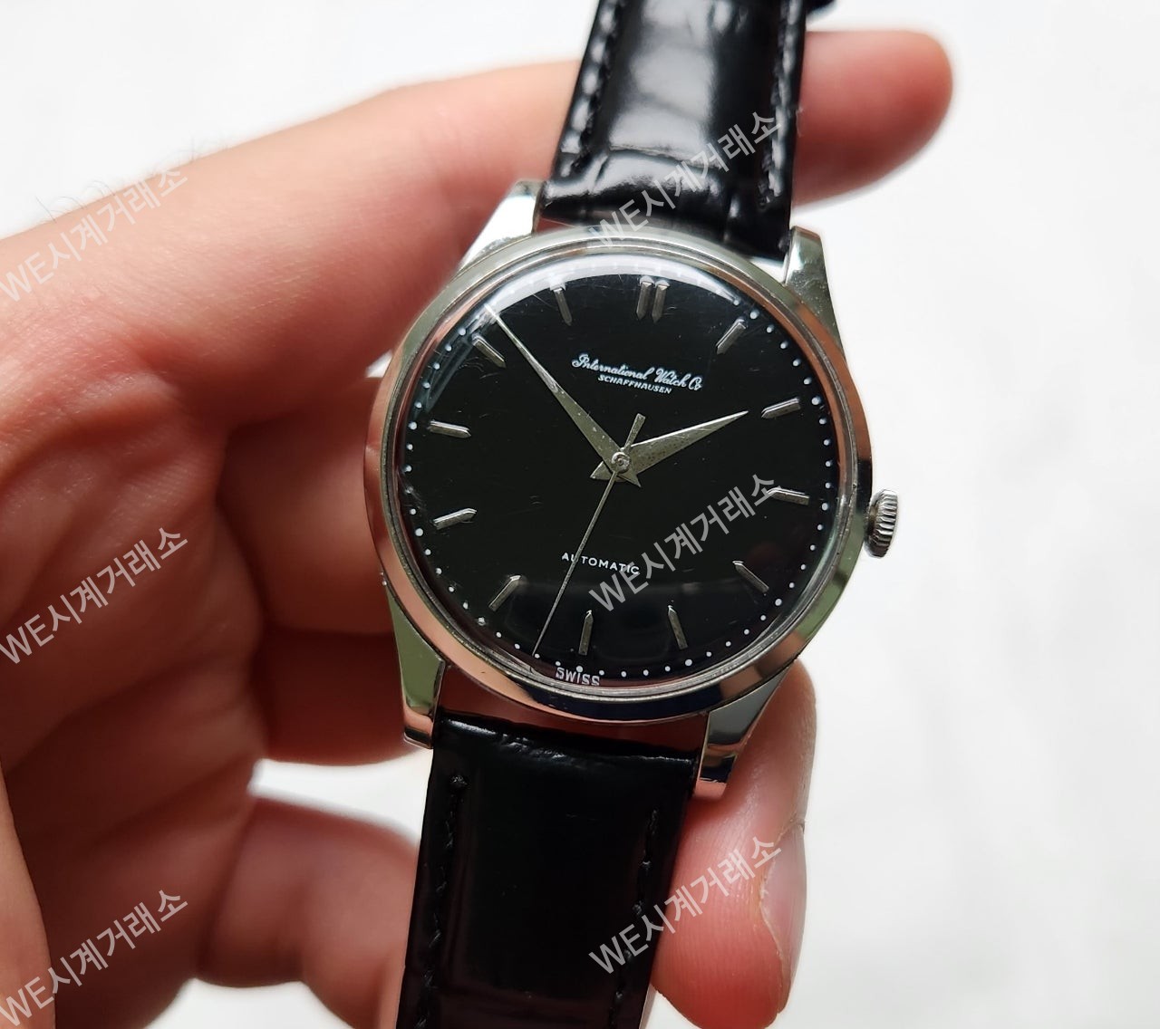 빈티지 IWC 샤프하우젠 Cal.853 명기 오토매틱 검판 칼침핸즈