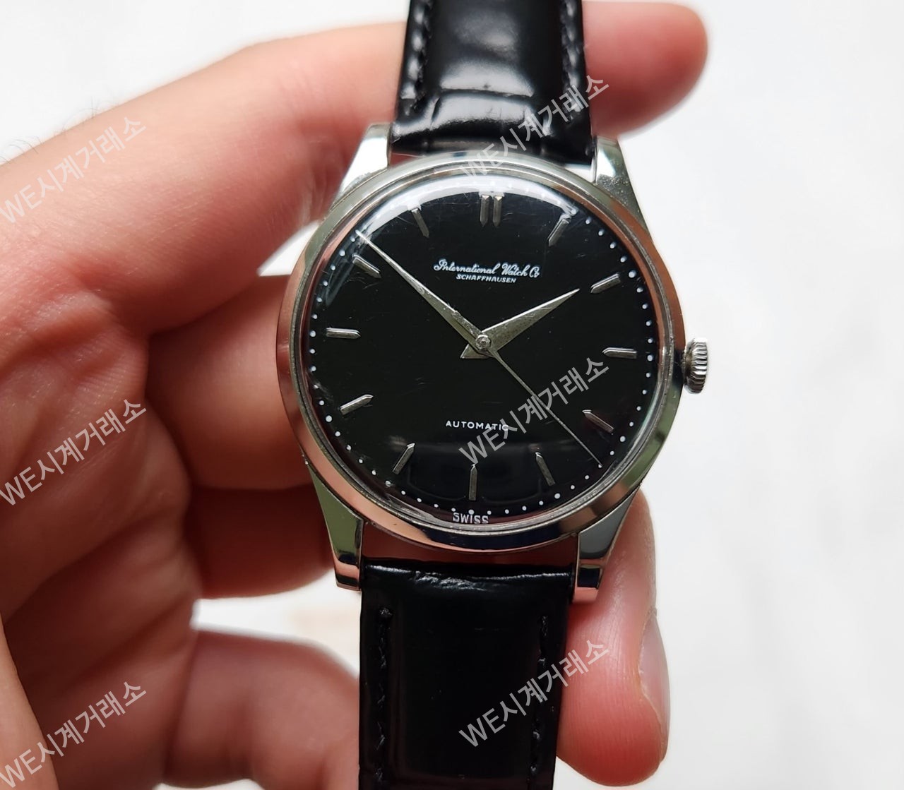 빈티지 IWC 샤프하우젠 Cal.853 명기 오토매틱 검판 칼침핸즈