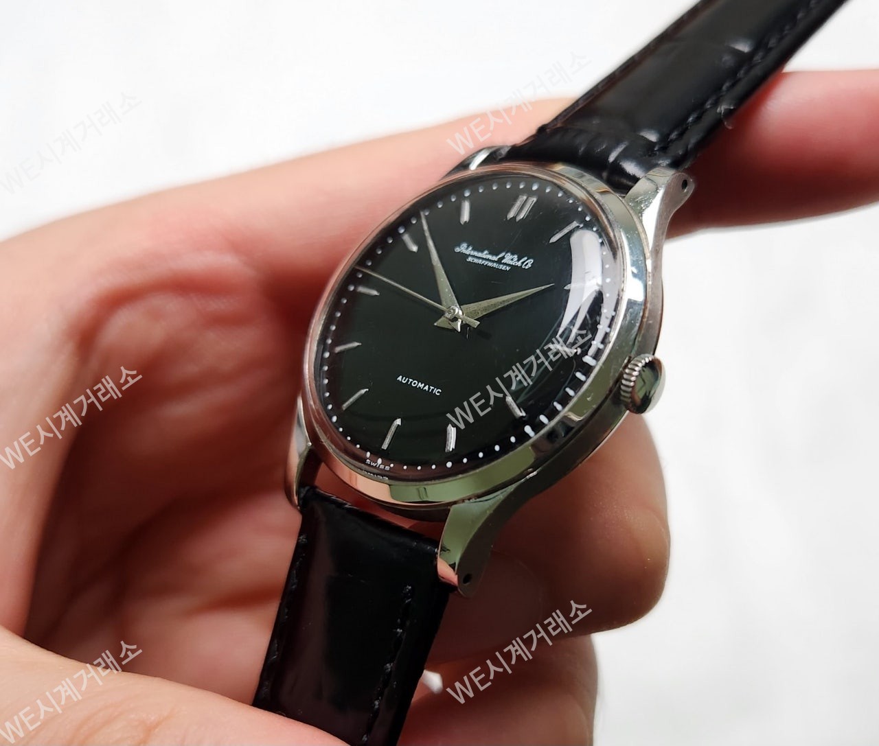 빈티지 IWC 샤프하우젠 Cal.853 명기 오토매틱 검판 칼침핸즈