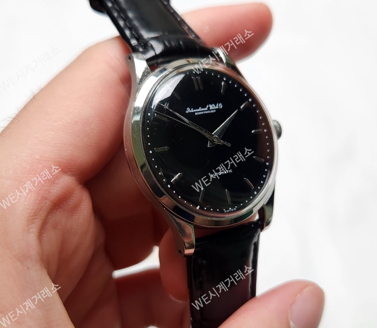 빈티지 IWC 샤프하우젠 Cal.853 명기 오토매틱 검판 칼침핸즈