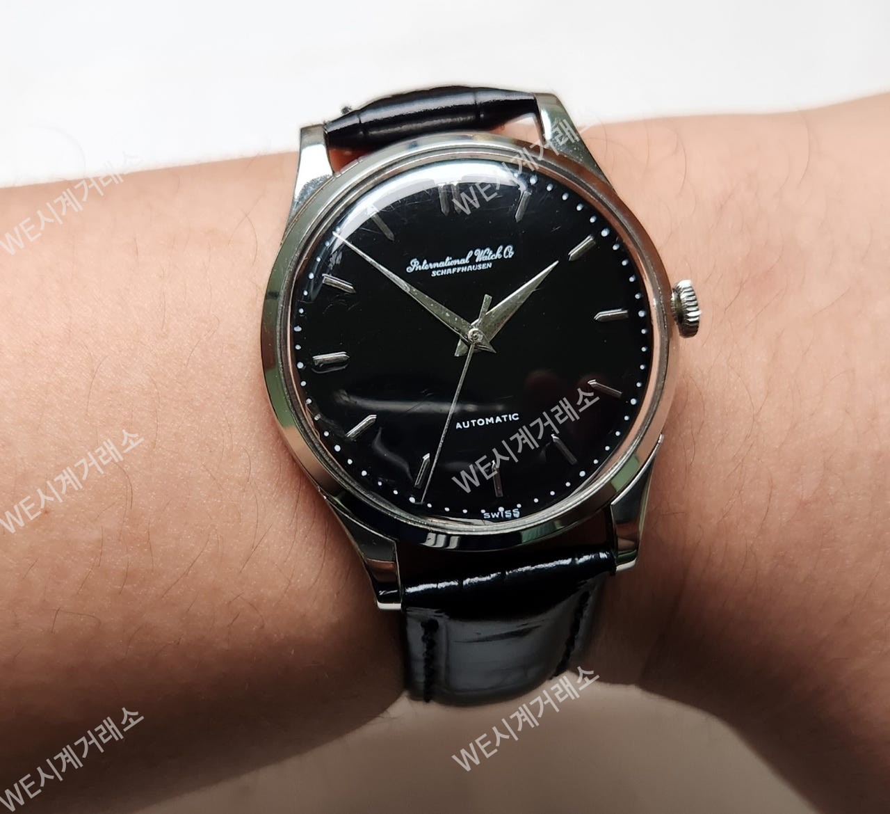 빈티지 IWC 샤프하우젠 Cal.853 명기 오토매틱 검판 칼침핸즈