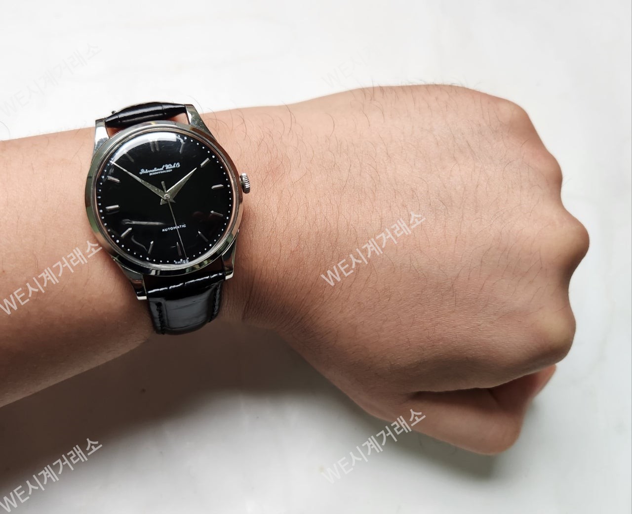 빈티지 IWC 샤프하우젠 Cal.853 명기 오토매틱 검판 칼침핸즈