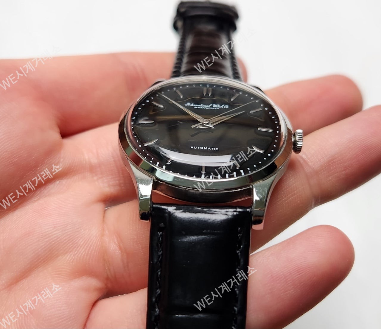 빈티지 IWC 샤프하우젠 Cal.853 명기 오토매틱 검판 칼침핸즈