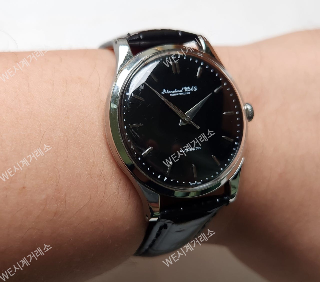 빈티지 IWC 샤프하우젠 Cal.853 명기 오토매틱 검판 칼침핸즈