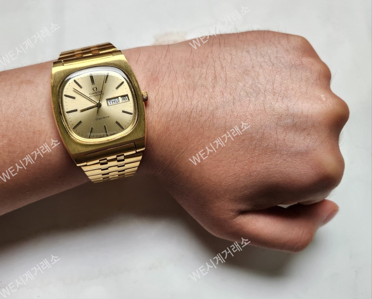 빈티지 오메가 제네브 테레비 올금장 데이데이트 오토매틱