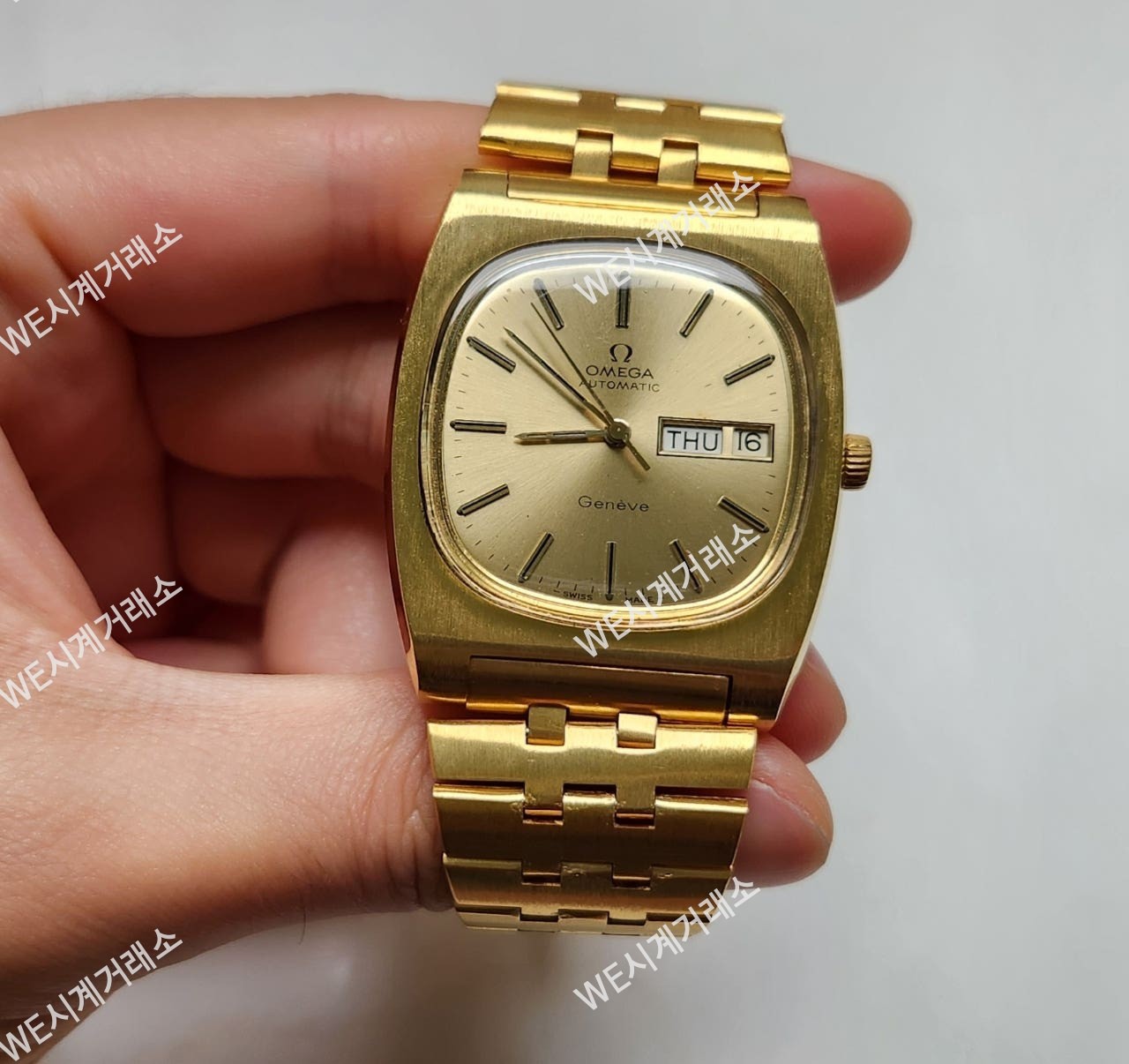 빈티지 오메가 제네브 테레비 올금장 데이데이트 오토매틱