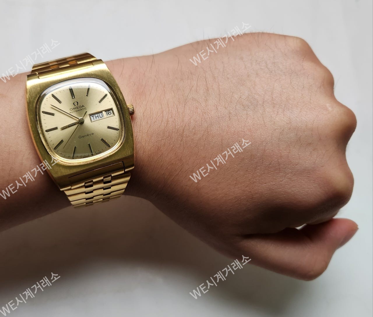 빈티지 오메가 제네브 테레비 올금장 데이데이트 오토매틱