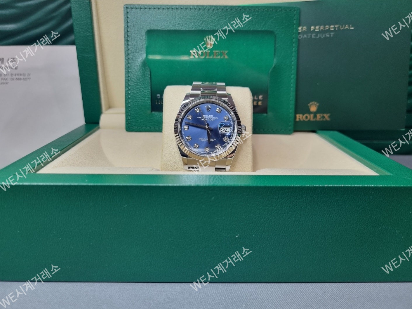 로렉스 데이저스트36mm 청판 텐포 플루티드 오이스터 21년 126234 영수증 풀셋
