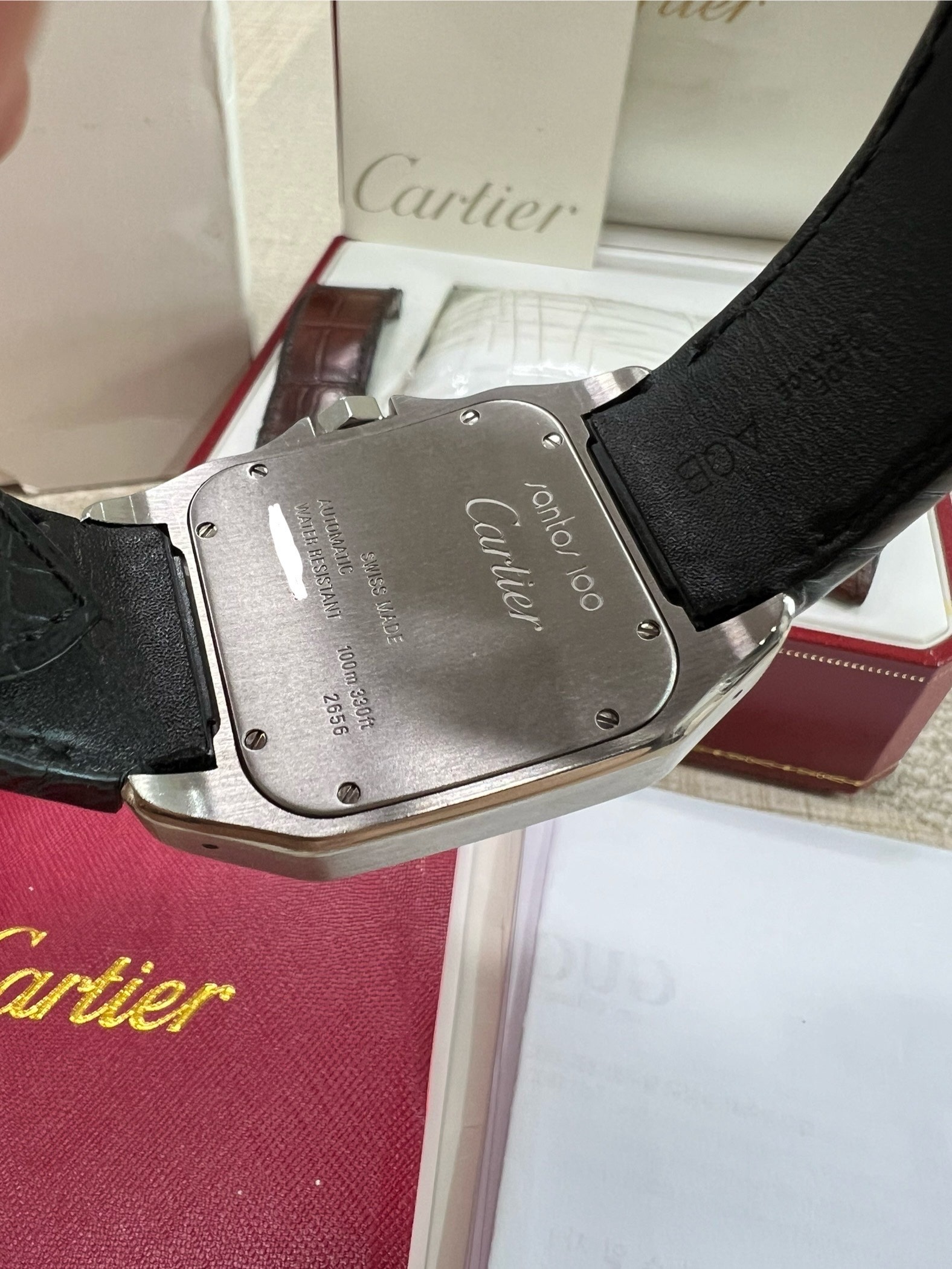 Santos 100 41.3  Stainless Steel / Yellow Gold 이미지 6